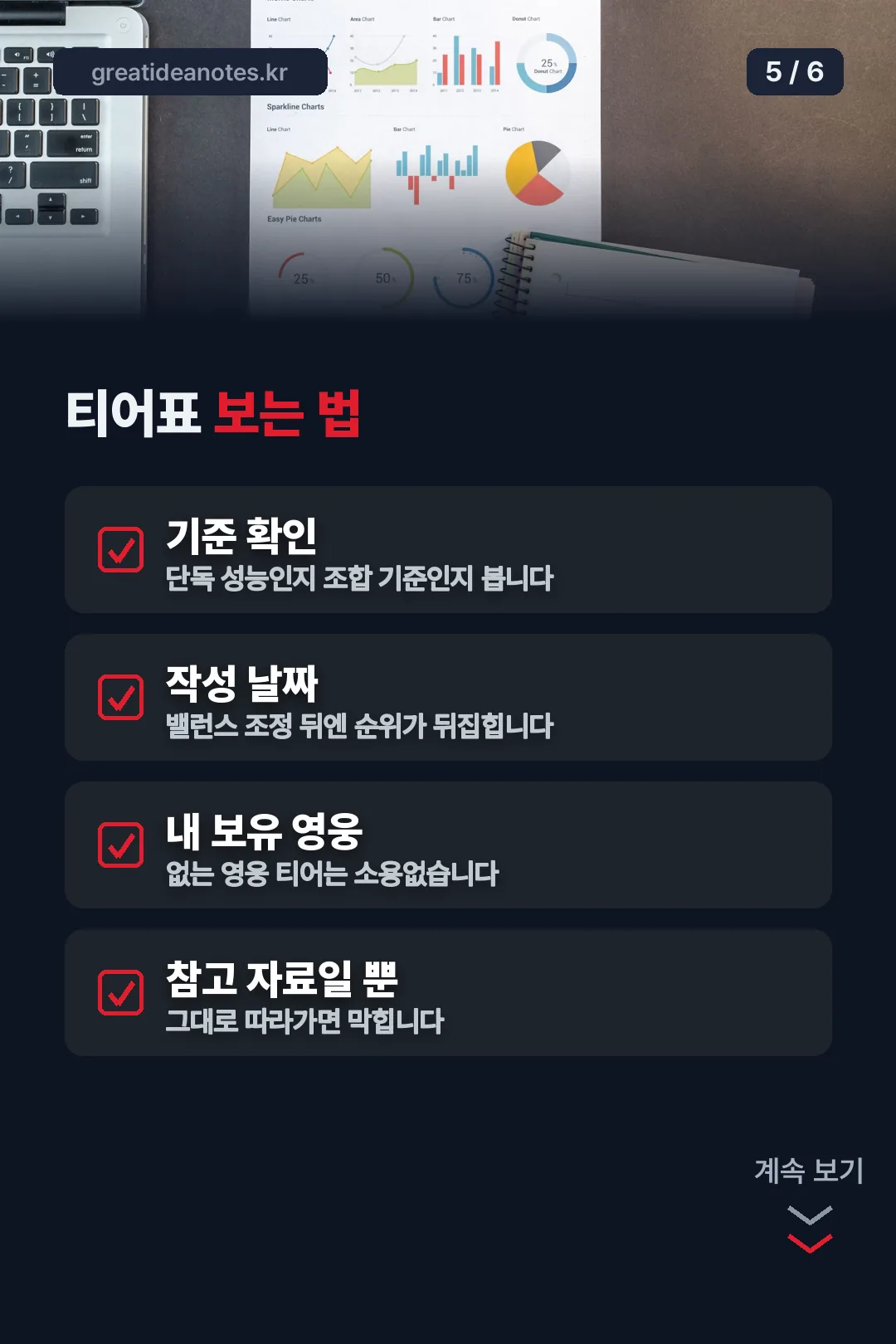 티어표 활용법