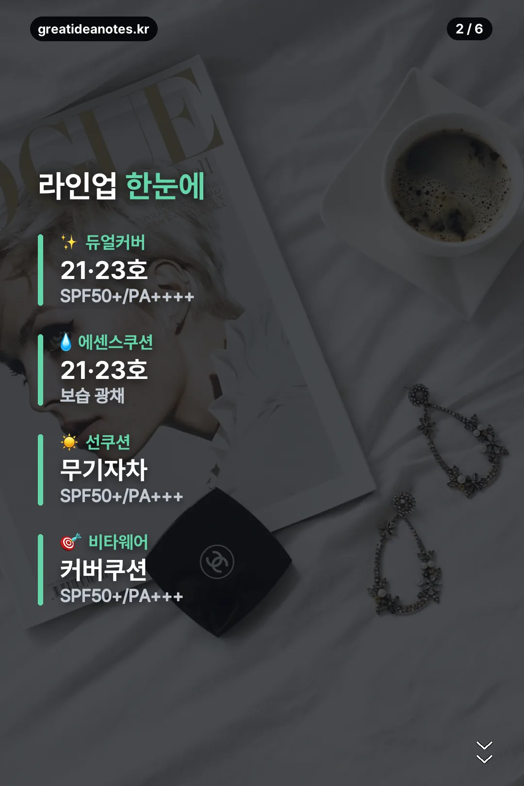 라인업 한눈에 보기