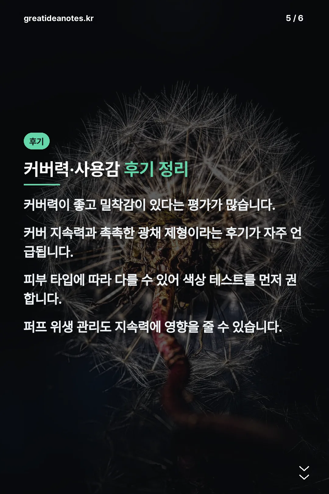 커버력·사용감 후기