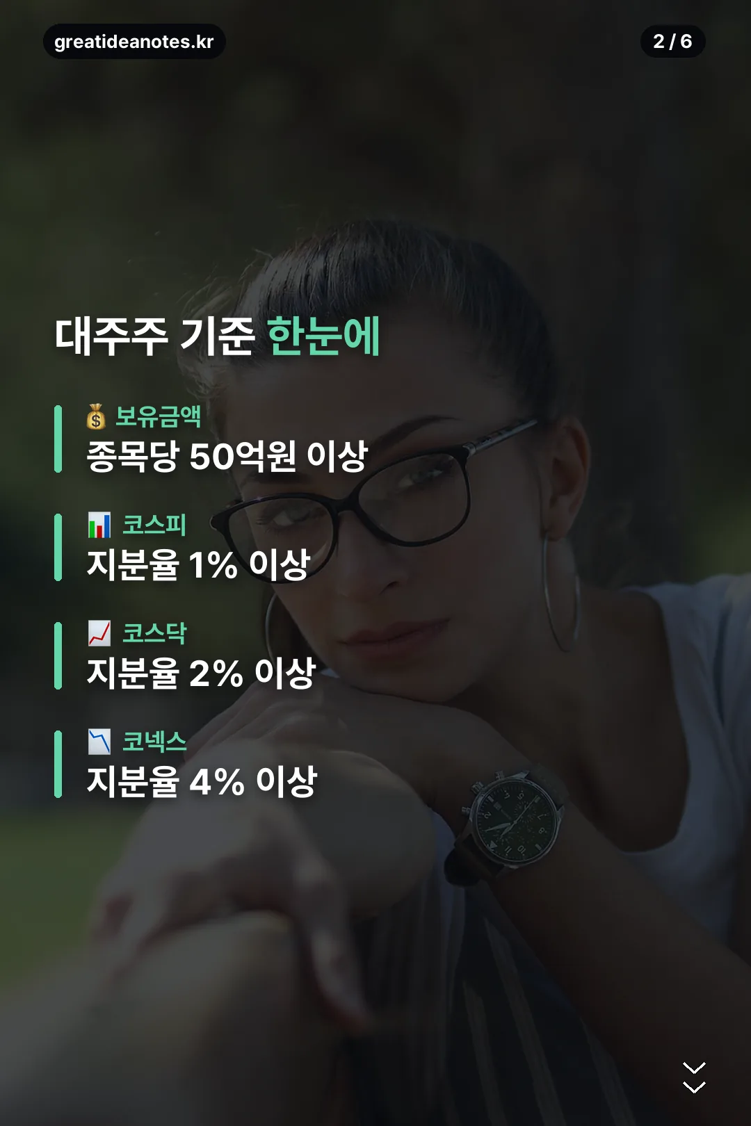 대주주 기준 한눈에