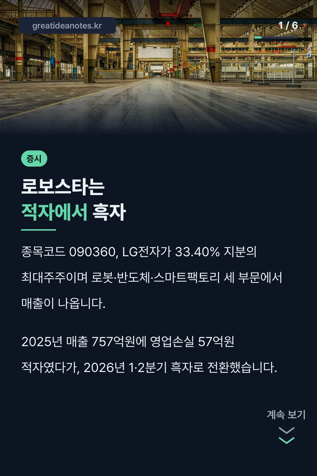 로보스타는 적자에서 흑자