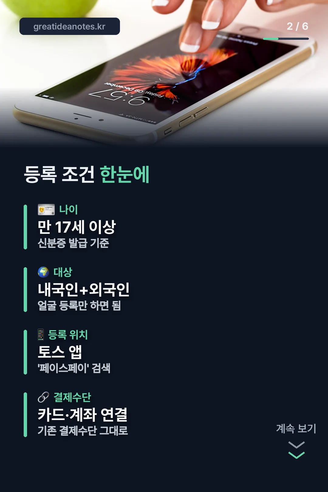 등록 조건 한눈에