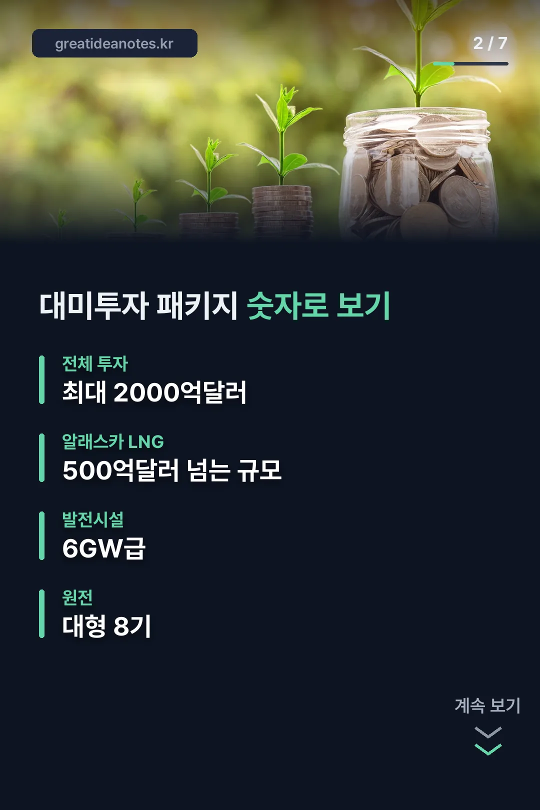 대미투자 패키지 숫자로 보기