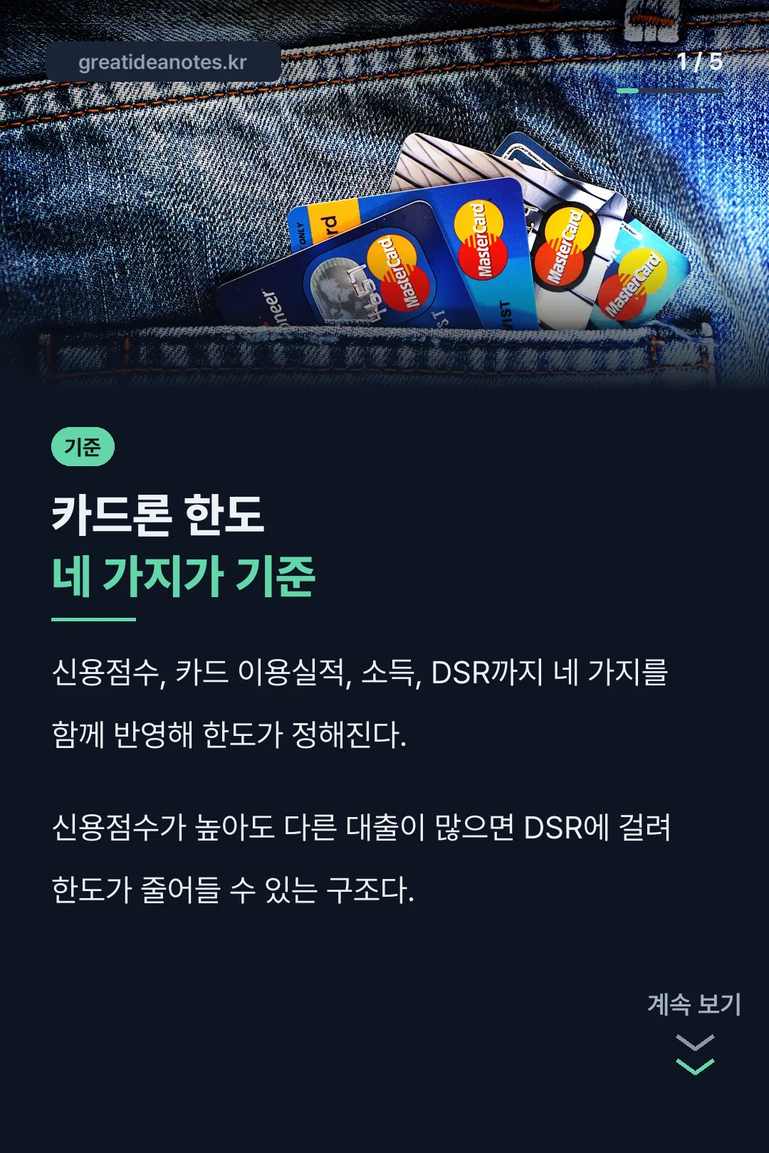 카드론 한도 기준 카드