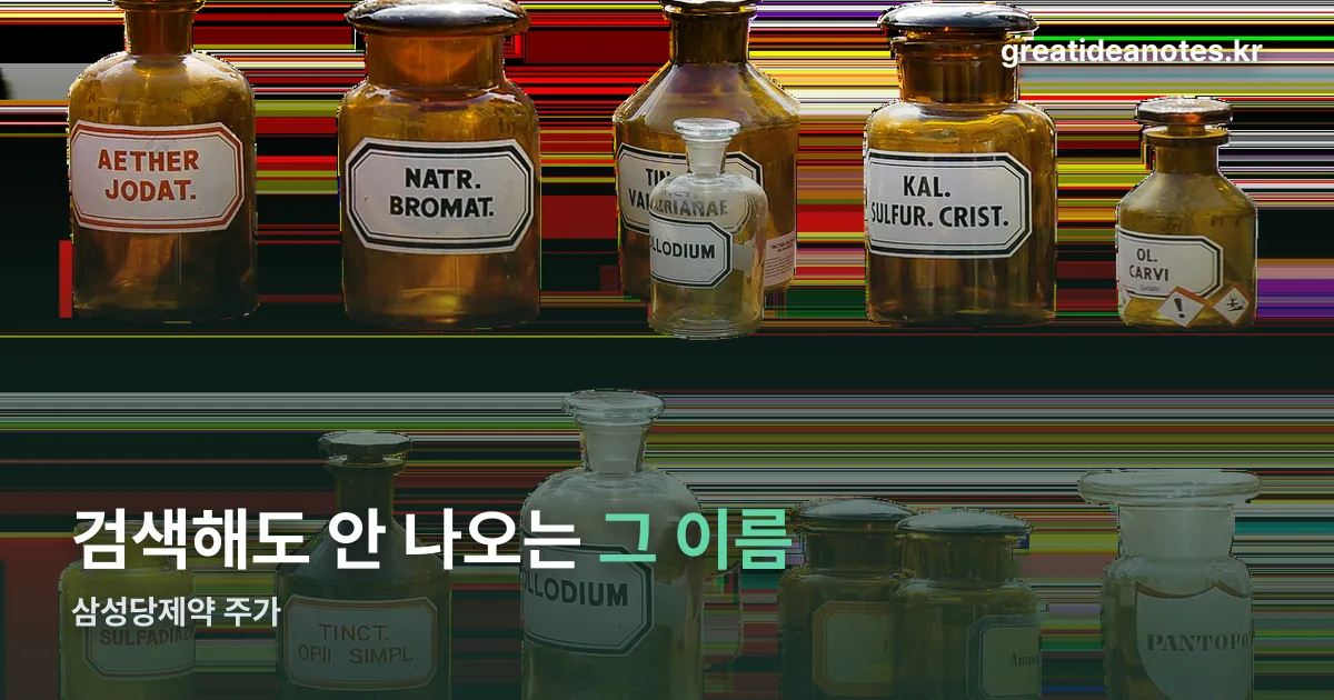 삼성당제약 주가 정리 썸네일